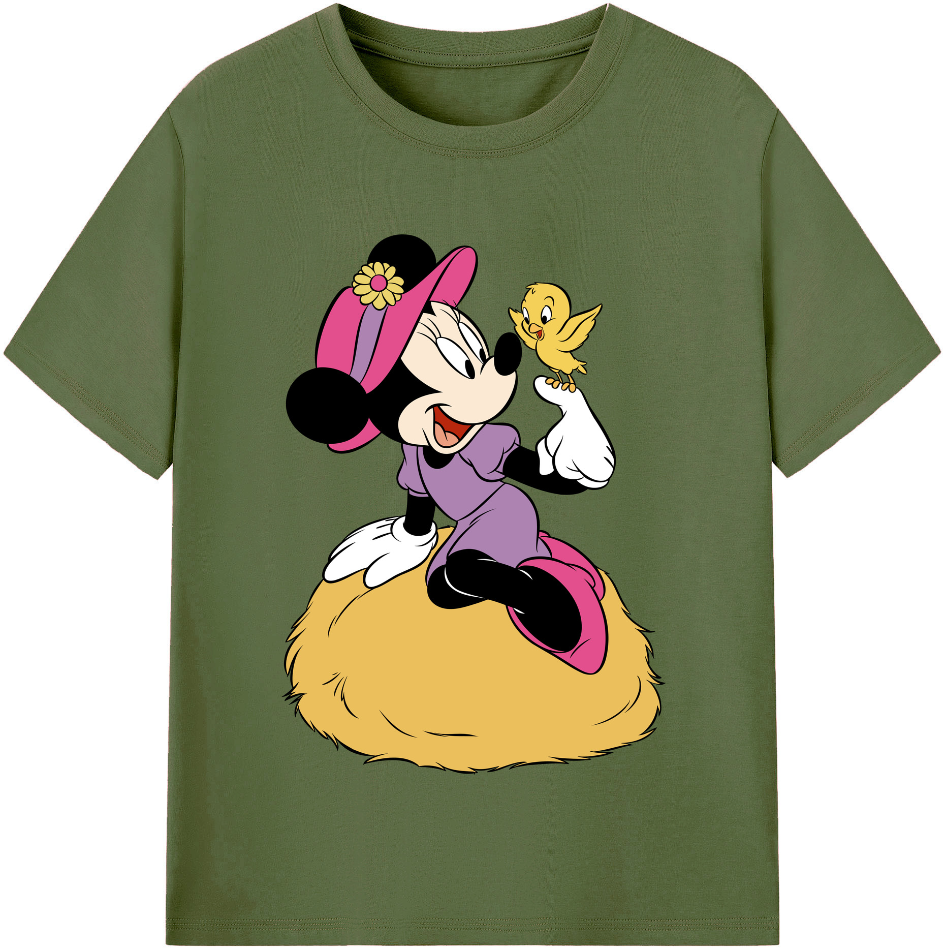 （画像用） ミッキーマウス Mickey Mouse 綿100％半袖Tシャツ（フロントプリント）